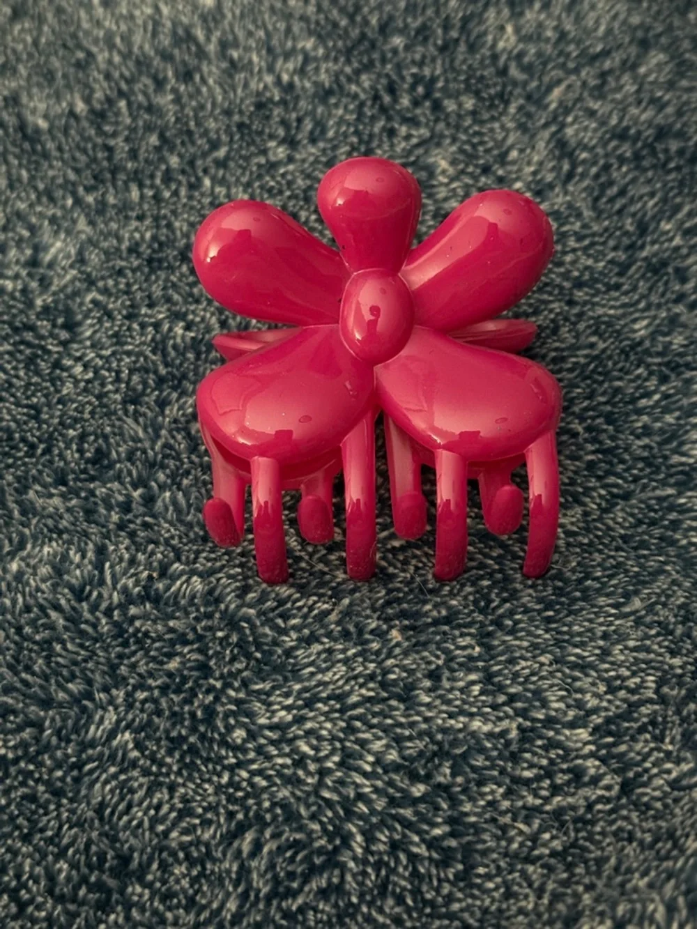 Pink Flower Hair Claw Clip - Bright Pink NWT